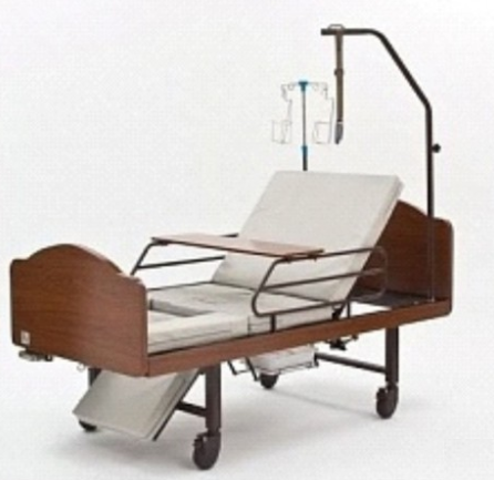 Кровать функциональная медицинская 3-х секционная механическая с санитарным оснащением DHC FF-3