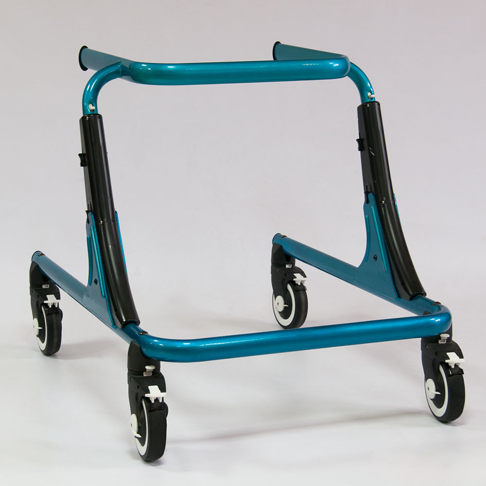 Ходунки на 4-х колесах  для развития навыков ходьбы (голубой)