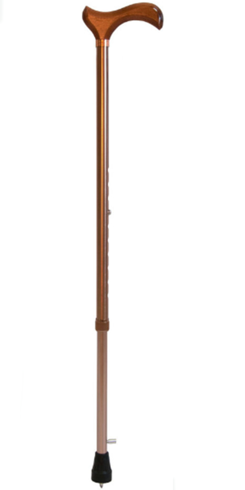 Трость телескопическая с деревянной ручкой с УПС (Затвор) ТР1(01)