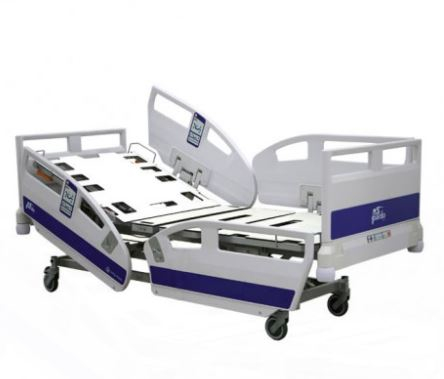 Кровать медицинская электрическая 4-х секционная NEWCARE V2 c двумя подъемными механизмами компасного типа